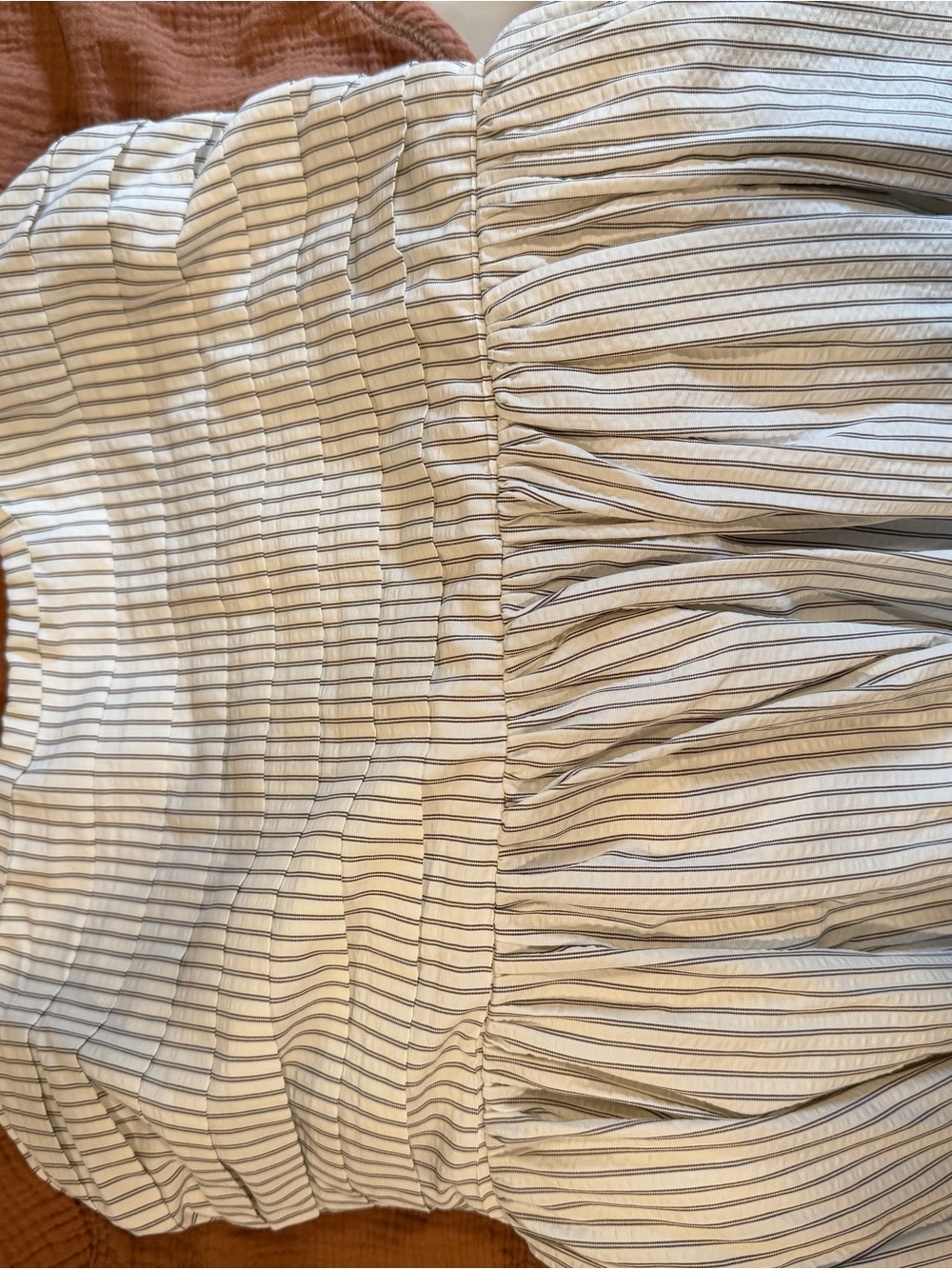 Altard State Bella Striped White and Black Smocked Dress